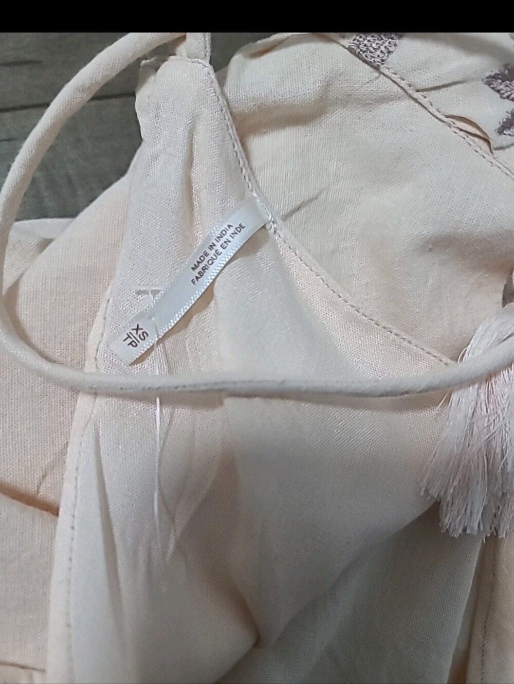 Free People Crystal Cove embroidered tie back tank top XS - Picture 7 of 7
